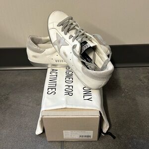 Golden Goose Women’s Superstar Sneakers White Silver